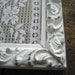 Distressed White Shabby Chic Repurposed Picture Frame Jewelry Display Organizer