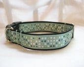 York -- Aqua Polka Dot Dog Collar (Large)