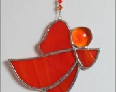 FREE POSTAGE - Little stained glass Guardian Angel - choose one of five colors