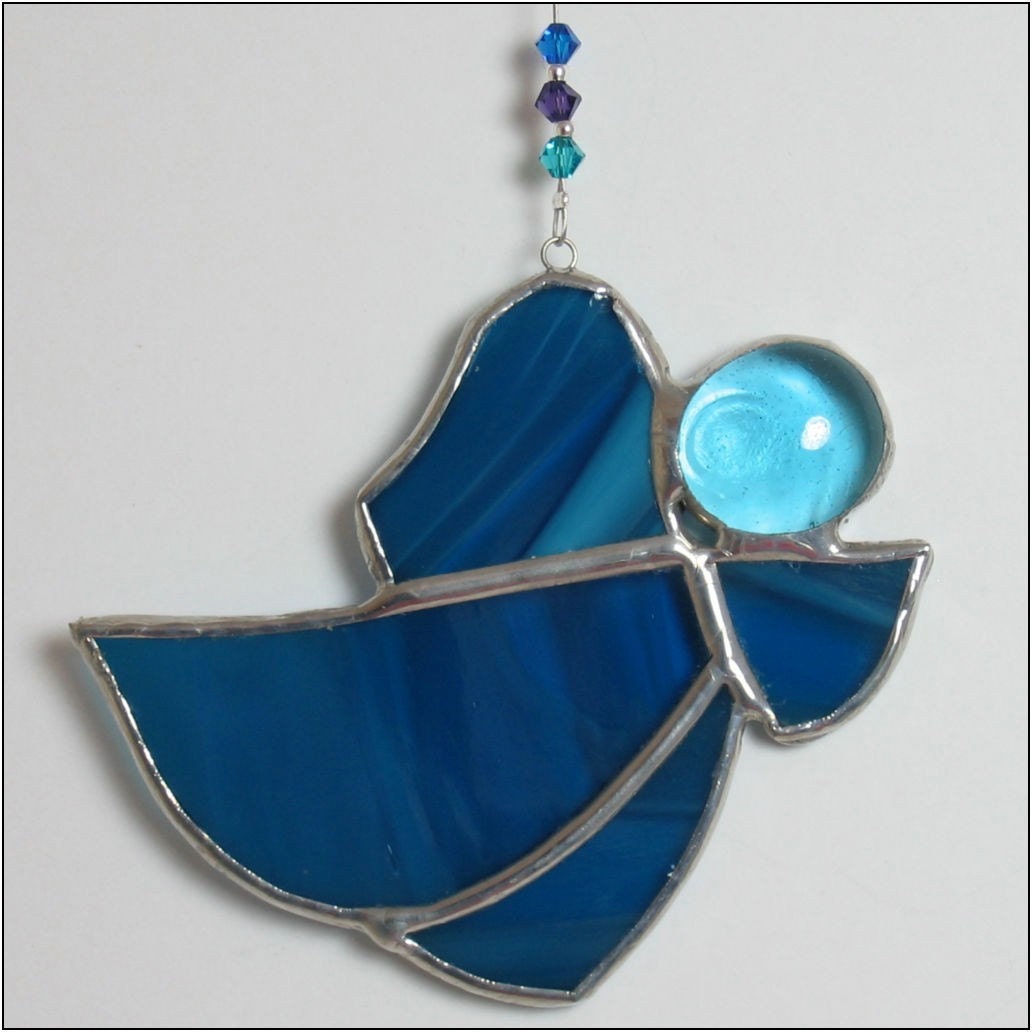 Little stained glass Guardian Angel