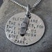 Blessed Are the Nurses, For they Help us Heal Through Love and Care Handstamped Necklace