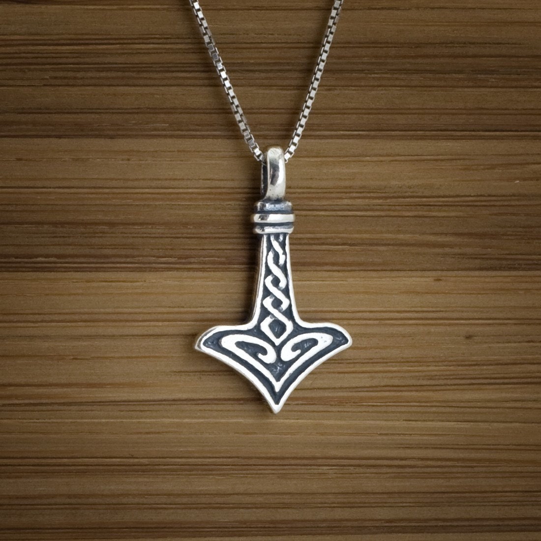 Tiny Thor's Hammer  - STERLING SILVER - (Just the pendant, chains are sold separately.)
