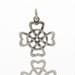 Celtic Hearts in a Shamrock - STERLING SILVER - (Just the charm, chains are sold separately.)