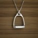 Little Stirrup - STERLING SILVER - (Just the pendant, chains are sold separately.)