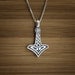 Tiny Thor's Hammer  - STERLING SILVER - (Just the pendant, chains are sold separately.)