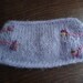 leaf and stem embroidery lavender fluffy head wrap green purple pink