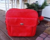 Vintage Samsonite Silhouette Tote Marble Red