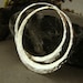 hammered sterling silver hoop earrings  medium 1 1/2" gypsy moon hoop
