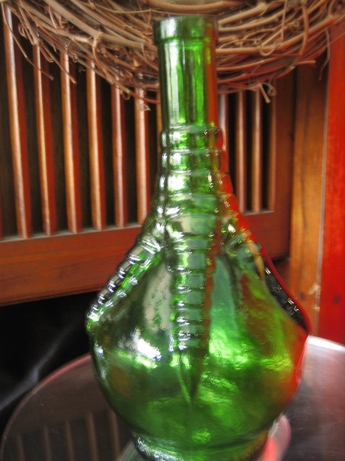 Large Green Wheaton Ball and Claw Bitters Bottle by poopisan