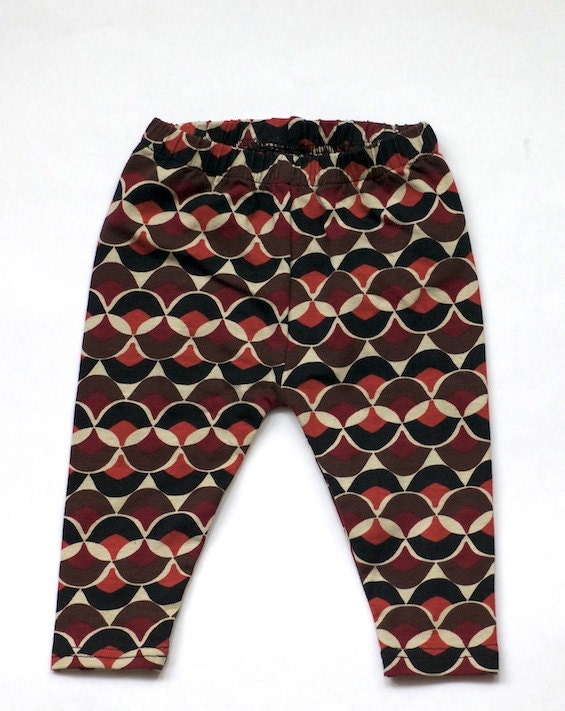 littlefour geo print cotton knit baby leggings made in san francisco NB 3m 6m 12m and 18M