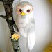 Fluffy White and Mustard White Owl Yarn Wreath - The Original Felt and Yarn Wreath