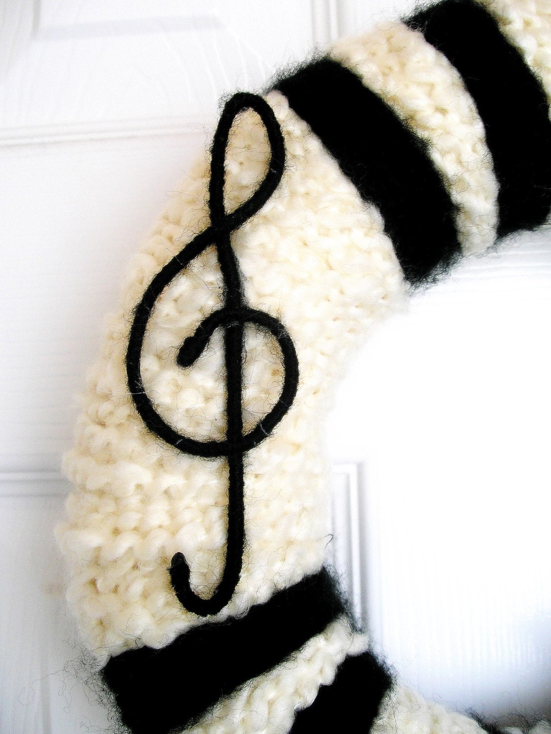 Fabric and Fiber Yarn Door Decoration-The Original Felt Yarn Wreath