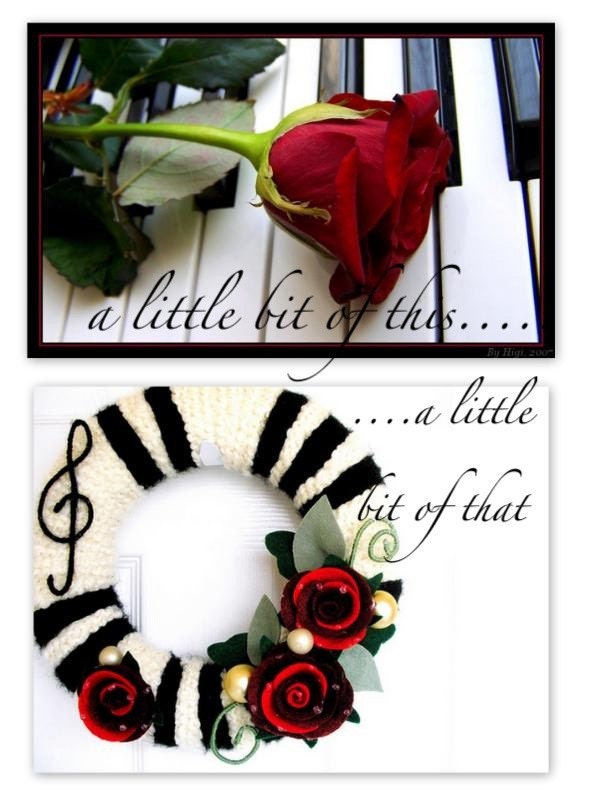 Fabric and Fiber Yarn Door Decoration-The Original Felt Yarn Wreath