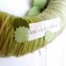 Moss - The Original Felt Yarn Wreath - 10 inch Door Decoration in Green with Painted Wood Mushrooms and Ferns