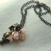 Found Object Jewelry, Antique Brass Drawer Pull, Repurposed Necklace, Mothers Day