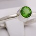 Green Helenite Tube Set Ring Handcrafted by TJRJewellery on Etsy