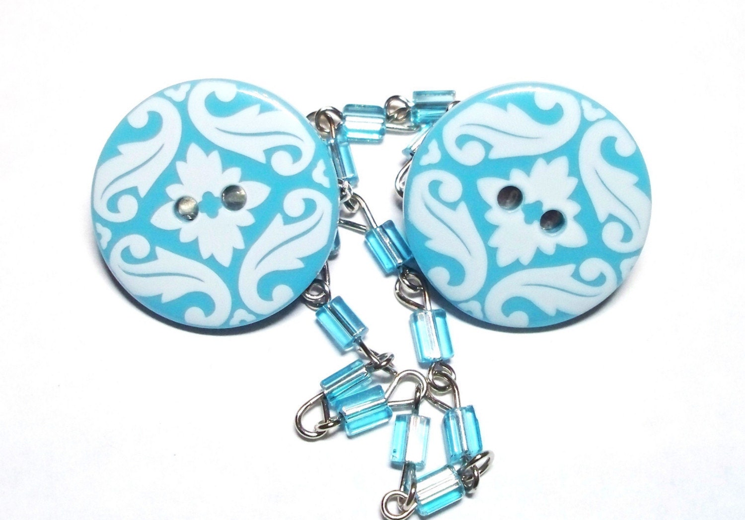Blue and White Sweater Clip
