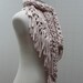 Chunky cotton triangle fringe scarf - Pale pink