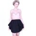 Black eco cotton full skirt - convertible geometric cut - MADE-TO-ORDER