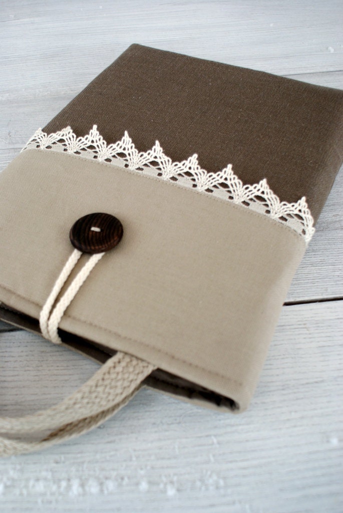Laptop sleeve Case Cover for 13 inch Macbook/ upholstery cotton/ two handles
