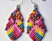 Beaded Buddha Earrings Pink