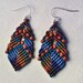 Beaded Buddha Earrings in Blue/Brown