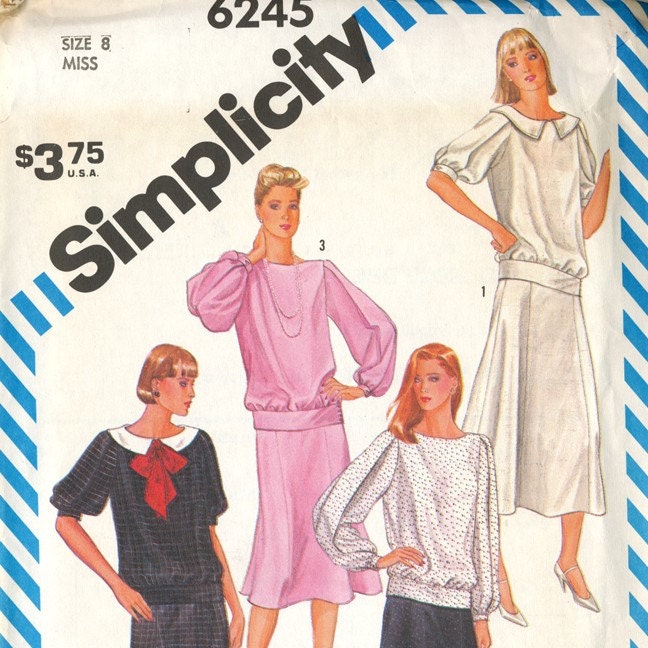 1983 Simplicity pattern skirt and top Miss size 8