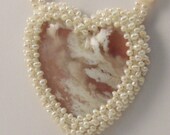 Her Cloudy And Clearing Heart Necklace and Earring Set