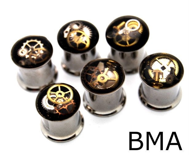Junkyard Steampunk Watch Parts Plugs 7/16 inch 11mm