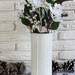 Faux Bois Stoneware Vase in creamy white
