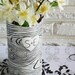 Personalized Faux Bois Wrapped Bark Ceramic Vase - Made To Order