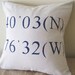 coordinates pillow cover - red - personalized - customizable - linen - gift idea