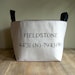canvas coordinates basket - personalized - customizable - stenciled - gift basket - black