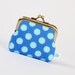 Deep mum - Ta dots in breeze - metal frame purse