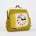 Siamese - Clocks in green - double metal frame purse