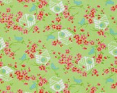 Sugar Hill Birdy Birds Birdhouses Green by Tanya Whelan for Free Spirit Fabrics - 1 yard