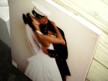 Your Own Photo Printed on Canvas-  Black and White or Color 18 X 24  Thin Profile