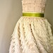 Pale Pink Vera Flapper Flower Girl Dress- With Stem Green Sash Example