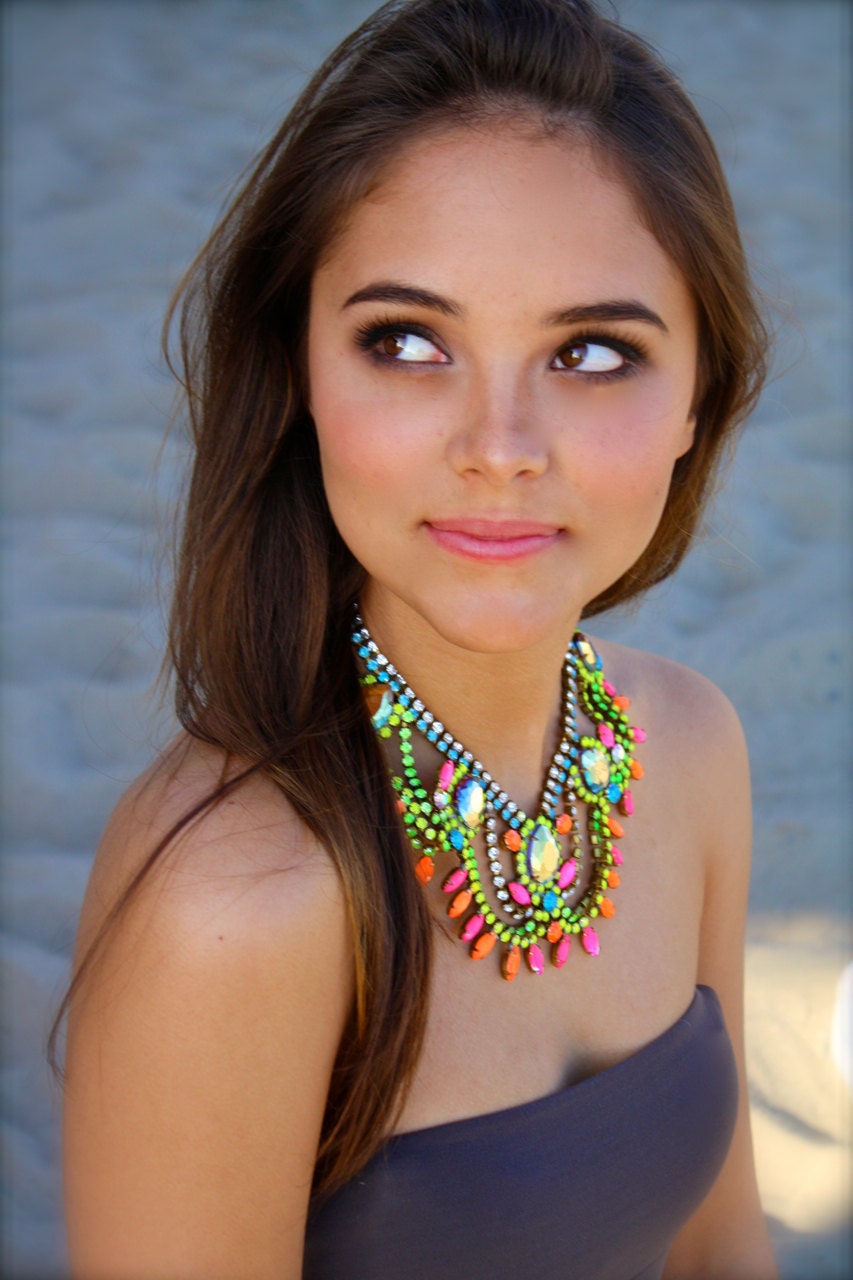 The Classic Neon Crystal Statement Necklace
