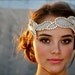 Crystal and Glass Bead Headband- Apollo