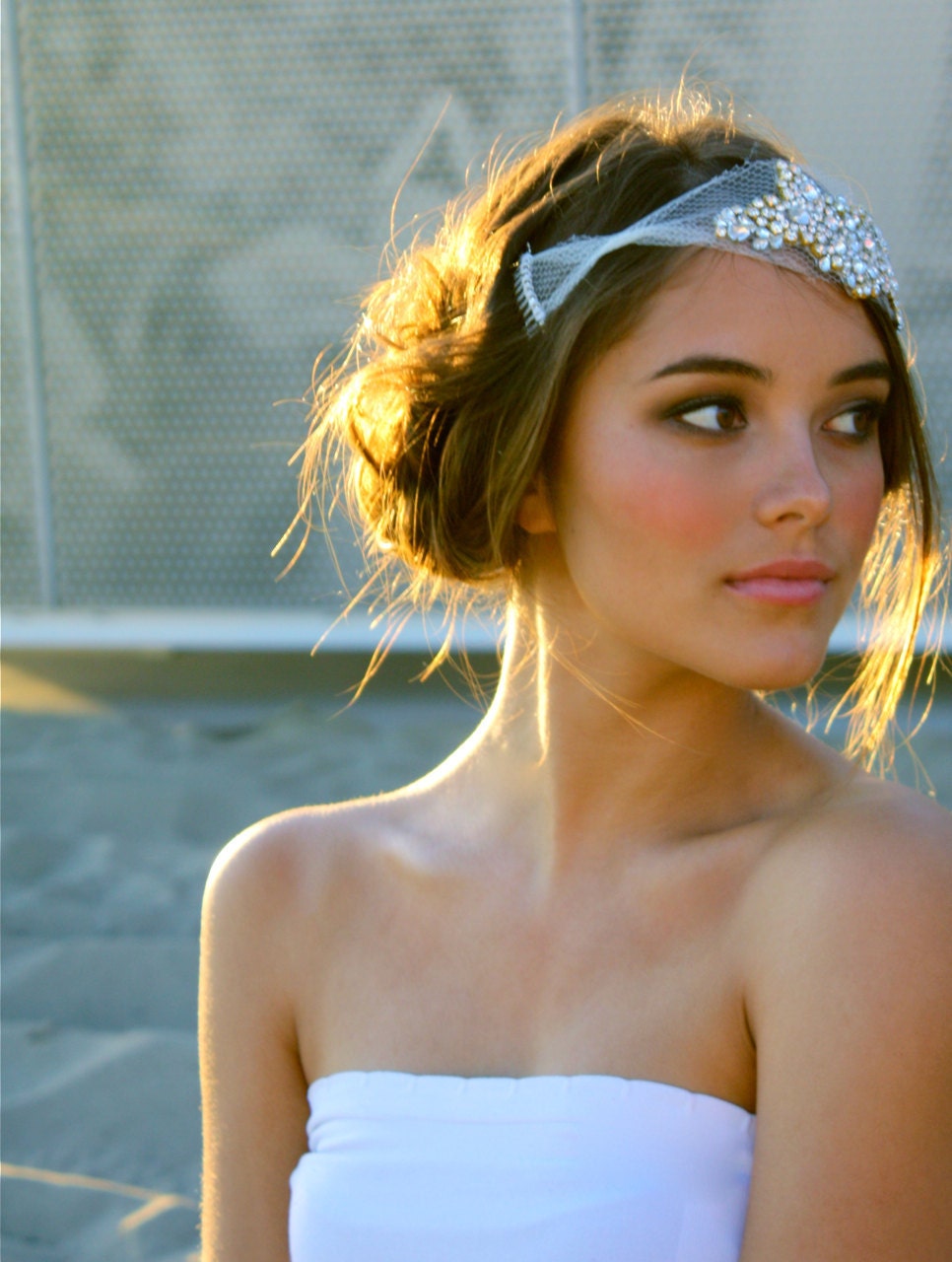 The Classic Crystal and Petal Bandeau- Mini