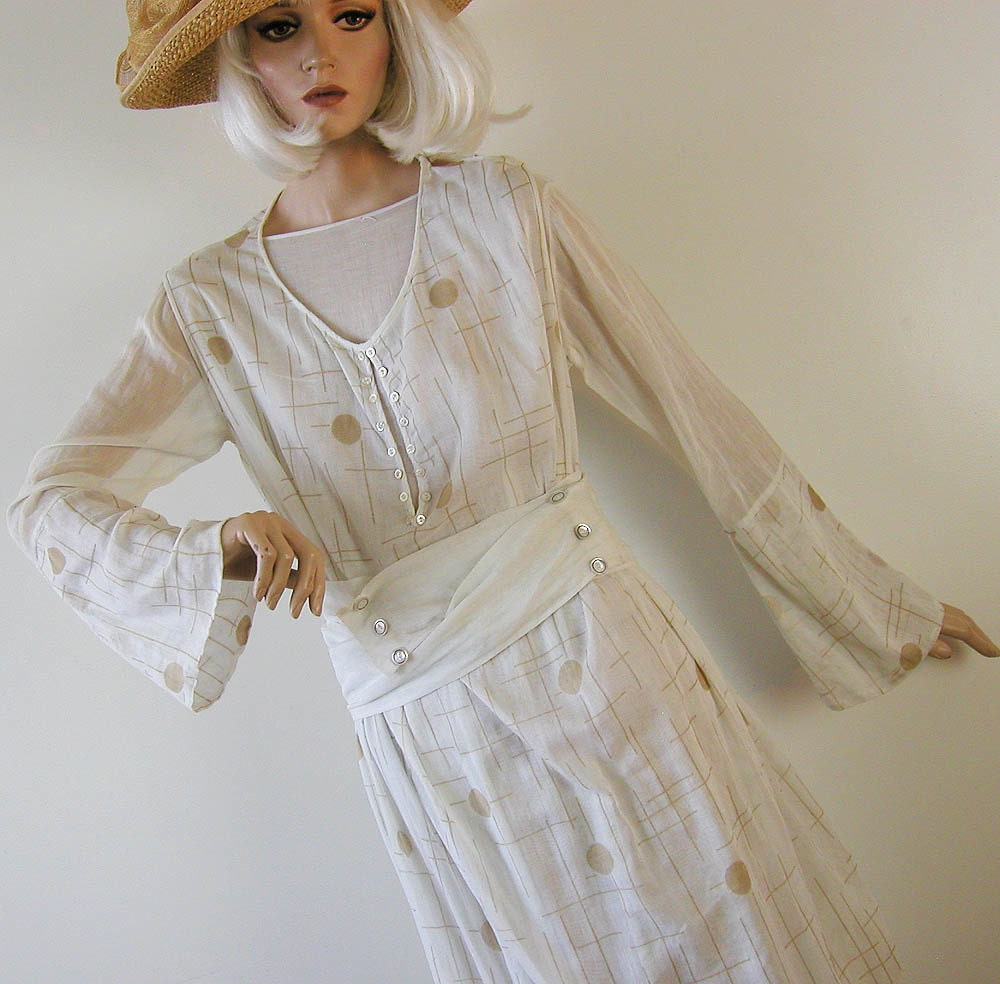 Orientalist Teens 1900s Dress 1920s Edwardian Dress Art Deco Antique Flapper Wedding Dress