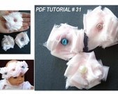 flower TUTORIAL,  num. 31, Pink Flower Headband Easy enough for people who don't sew. No sewing machine required. instant download