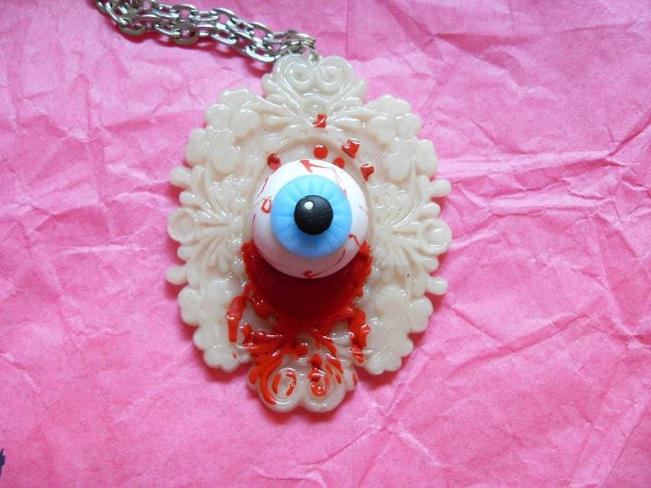 Eyeball Cameo Necklace