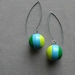 croquet earrings - vintage lucite and sterling