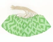 Clearance Sale 50 Off - Glittered Green Large Scallop Die Cut Gift Hang Tags (12) C10
