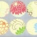 Vintage Floral Scallop Envelope Seals Stickers (30) 1.5 inch