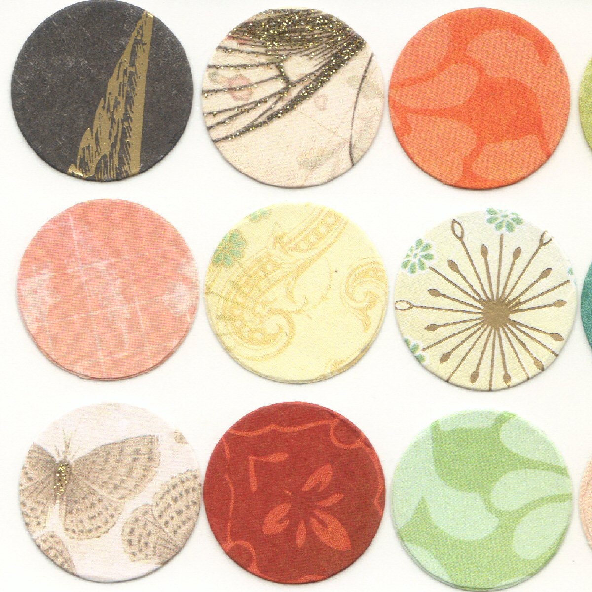 Envelope Seals Stickers - Mariposa Collection (24) One Inch