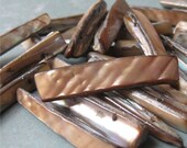 Light brown shell beads- double drilled