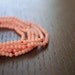 Coral stone hand knotted necklace - Light pink & coral long necklace //// F R E S H